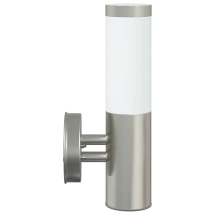 Utomhus vägglampa 2 pcs Silver 15 x 7,5 x 33 cm