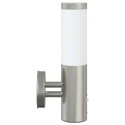 Utomhus vägglampa 2 pcs Silver 15 x 7,5 x 33 cm