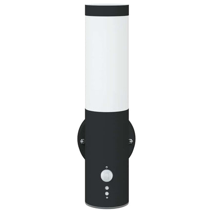 Utomhus vägglampa 2 st Svart 15 x 7,5 x 33 cm