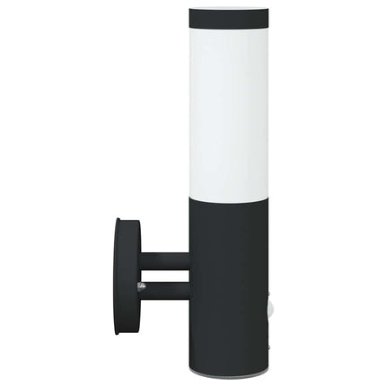 Utomhus vägglampa 2 st Svart 15 x 7,5 x 33 cm
