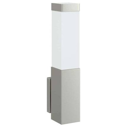 Utomhus vägglampa 2 pcs Silver 10.5 x 6 x 33 cm