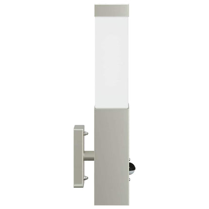 Utomhus vägglampa 2 pcs Silver 10.5 x 6 x 33 cm