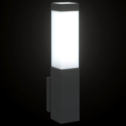 Utomhus vägglampa 2 pcs Svart 10.5 x 6 x 33 cm