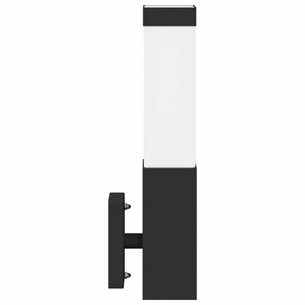 Utomhus vägglampa 2 pcs Svart 10.5 x 6 x 33 cm
