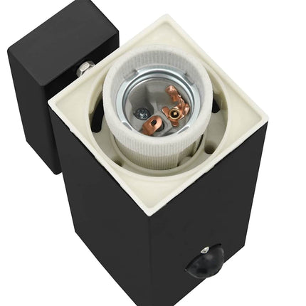 Utomhus vägglampa 2 pcs Svart 10.5 x 6 x 33 cm