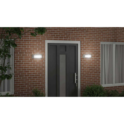 Utomhus vägglampa 2 st Silver 32 x 10 x 10 cm