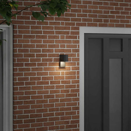 Utomhus vägglampa Svart 12 x 7 x 15 cm Rostfritt stål