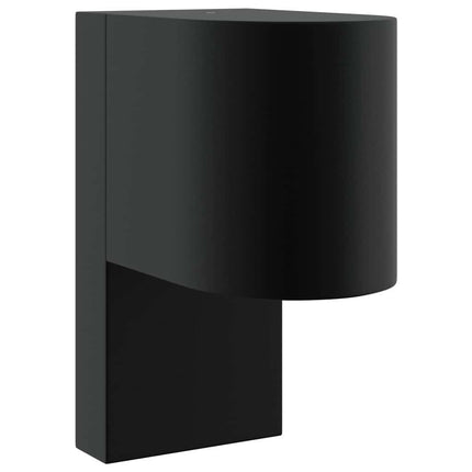 Utomhus vägglampa 2 pcs Svart 12 x 7 x 15 cm Rostfritt stål