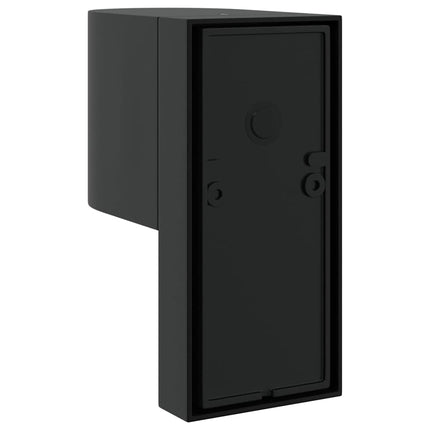 Utomhus vägglampa 2 pcs Svart 12 x 7 x 15 cm Rostfritt stål