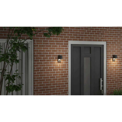 Utomhus vägglampa Svart 12 x 7 x 15 cm Rostfritt stål