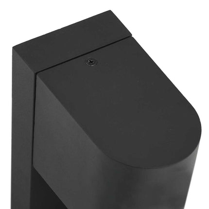 Utomhus vägglampa 2 pcs Svart 12 x 7 x 15 cm Rostfritt stål