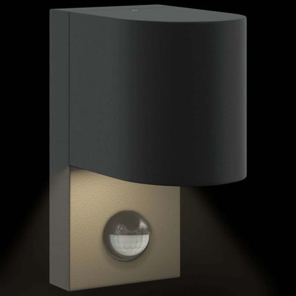Utomhus vägglampa 2 pcs Svart 12 x 7 x 15 cm Rostfritt stål