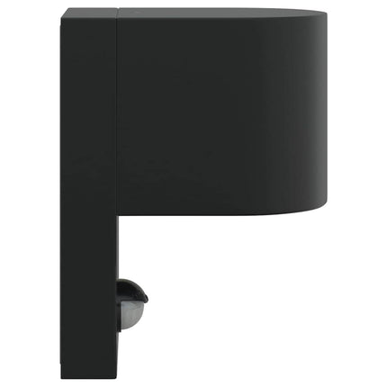 Utomhus vägglampa 2 pcs Svart 12 x 7 x 15 cm Rostfritt stål