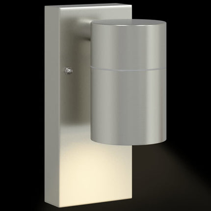 Utomhus vägglampa 2 pcs Silver 6,5 x 10,5 x 16 cm