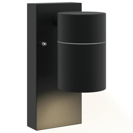 Utomhus vägglampa 2 pcs Svart 6,5 x 10,5 x 16 cm