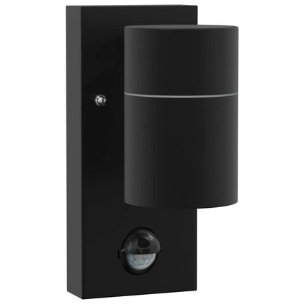 Utomhus vägglampa 2 pcs Svart 6,5 x 10,5 x 16 cm