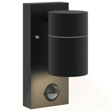 Utomhus vägglampa 2 pcs Svart 6,5 x 10,5 x 16 cm