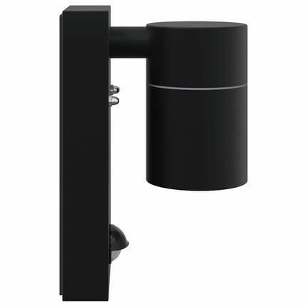 Utomhus vägglampa 2 st Svart 6,5 x 10,5 x 16 cm