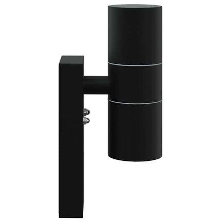 Utomhus vägglampa 2 pcs Svart 7 x 10 x 22 cm
