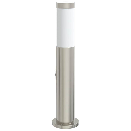 Pollare med uttag 50 cm rostfritt stål IP44