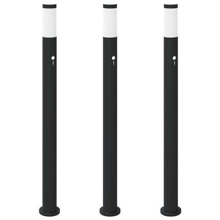 Pollare med sensor 3 st 110 cm rostfritt stål IP44