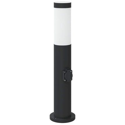Pollare med uttag 50 cm rostfritt stål IP44