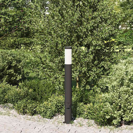 Pollare med uttag 80 cm rostfritt stål IP44