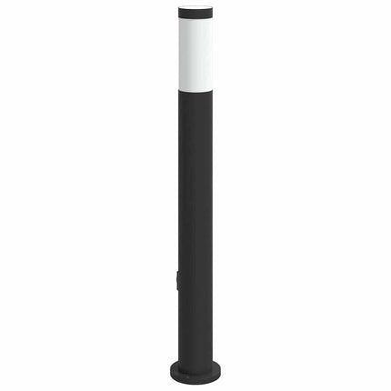 Pollare med uttag 80 cm rostfritt stål IP44