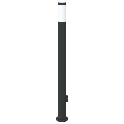 Pollare med uttag 110 cm rostfritt stål IP44