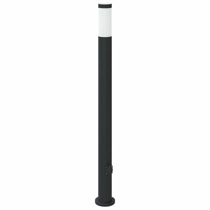 Pollare med uttag 3 st 110 cm rostfritt stål IP44