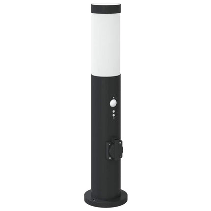 Pollare med sensor och uttag 3 st 50 cm rostfritt stål IP44