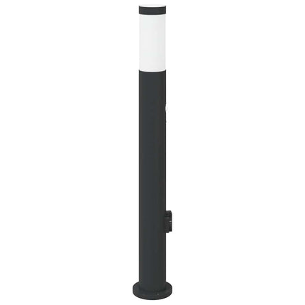 Pollare med sensor och uttag 80 cm rostfritt stål IP44