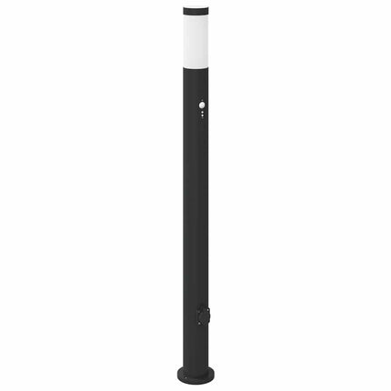 Pollare med sensor och uttag 110 cm rostfritt stål IP44