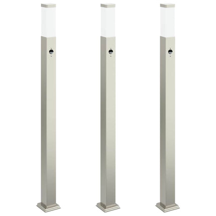 Pollare med sensor 3 st 110 cm rostfritt stål IP44