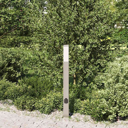 Pollare med uttag 80 cm rostfritt stål IP44