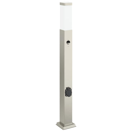 Pollare med sensor och uttag 80 cm rostfritt stål IP44
