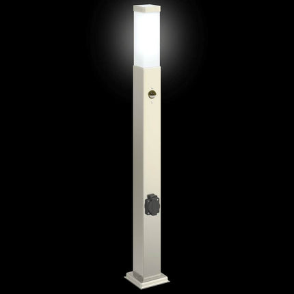 Pollare med sensor och uttag 80 cm rostfritt stål IP44