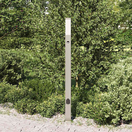 Pollare med sensor och uttag 110 cm rostfritt stål IP44