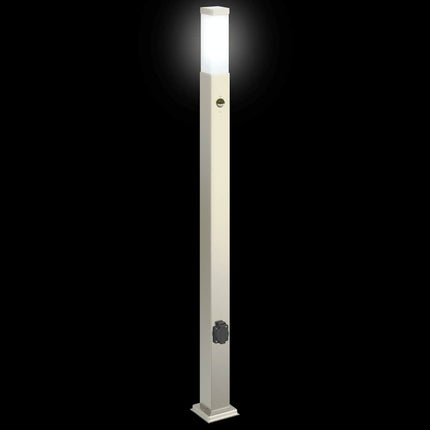 Pollare med sensor och uttag 110 cm rostfritt stål IP44