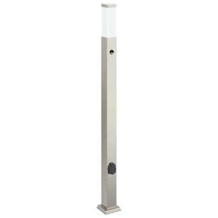 Pollare med sensor och uttag 3 st 110 cm rostfritt stål IP44