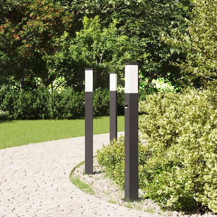 Pollare med sensor 3 st 80 cm svart IP44
