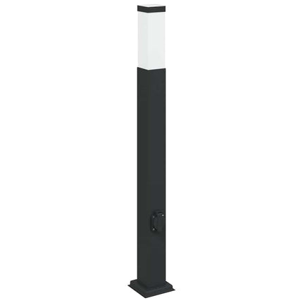 Pollare med uttag 80 cm svart IP44