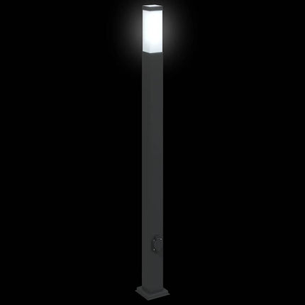 Pollare med uttag 110 cm svart IP44