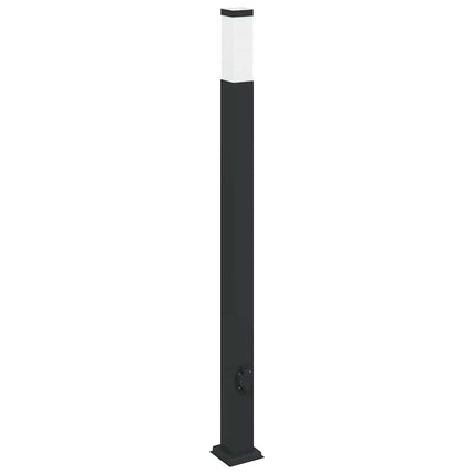 Pollare med uttag 3 st 110 cm svart IP44