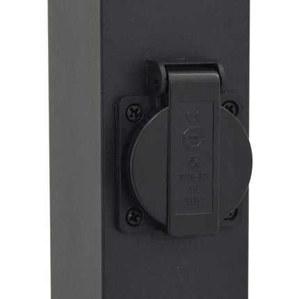 Pollare med sensor och uttag 3 st 50 cm svart IP44