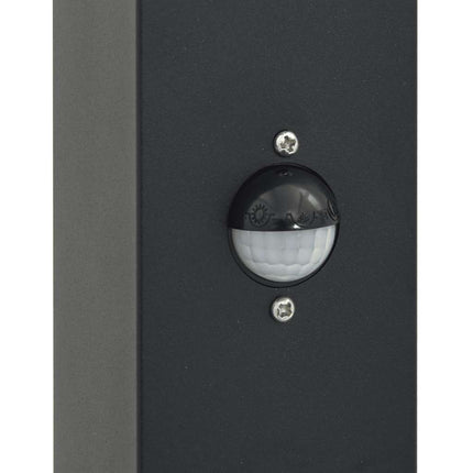 Pollare med sensor och uttag 110 cm svart IP44