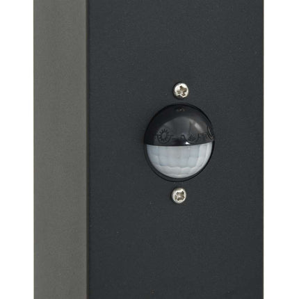 Pollare med sensor och uttag 3 st 110 cm svart IP44