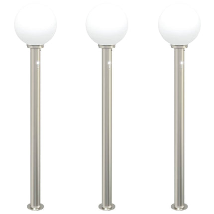 Pollare med sensor 3 st 120 cm rostfritt stål IP44