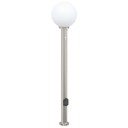 Pollare med sensor och uttag 3 st 120 cm rostfritt stål IP44