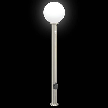 Pollare med sensor och uttag 3 st 120 cm rostfritt stål IP44